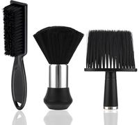 Jiangshaoshuai Lot de 3 brosses à cheveux pour enlever la poussière du cou, brosse à cheveux professionnelle, brosse à cheveux douce, brosse professionnelle pour enlever la poussière