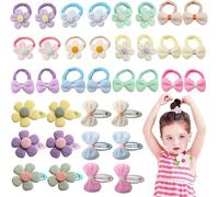 Jiangshaoshuai Lot de 36 accessoires pour cheveux pour jeunes enfants, adaptés pour les filles, les tout-petits et les nourrissons. Accessoires de cheveux colorés pour filles