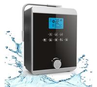 JIANGSS Machine à Eau Riche en hydrogène, ioniseur d'eau et purificateur d'eau, ioniseur d'eau alcaline PH 3-11, Filtre à Eau Tactile LCD à Nettoyage Automatique (Noir)