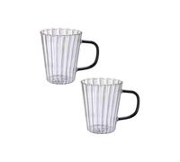 jianguohairsss Ensemble de 2 verres à boire, tasses à café transparentes de 12,6 Oz avec poignée for les boissons au lait et au thé for Party Restaurant Home Office