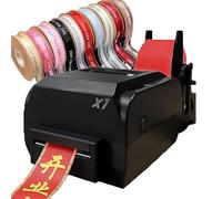 JIANGYUXINLI Machine d Impression de Ruban Satiné avec Support | Imprimante de Ruban Textile | Résolution 200 DPI | Parfaite pour Les Projets Anniversaire Noël Création d Emballages Cadeaux Uniques