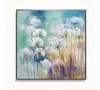 JIANGZ Peinture À l'huile Peinte À La Main sur Toile,Art Abstrait Mur Plante De Pissenlit Peinture Murale Nordique Oeuvre Carrée Couteau À Palette Texturé Grande Taille sans Cadre Cool Peintures Déco