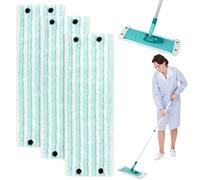 JIANGZHIB 3 Pièces Housses de Rechange pour Leifheit Set De Serpillière, 48*15cm Housse De Rechange en Microfibres pour Balai À Plat Profi XL, Serpillière pour Leifheit pour Tous Types De Sols
