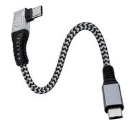 JiangZShangM Cable USB C 90 Degrés, 0,3 m Mâle vers Mâle, Câble USB C Coudé 20 Gbps USB 3.2 PD 240W, Vidéo 4K 60Hz, Câble USBC Court pour Ordinateurs Portables et Tablettes