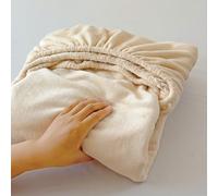 JIANINGHOME Drap Housse Flanelle 200x220,Drap-Housse Couvre-lit en Velours de Cristal Queen King Double