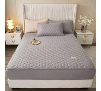 JIANINGHOME Drap Housse matelassé 90x190,Profond Matelassé Matelas Protecteur Drap Couverture Topper Literie