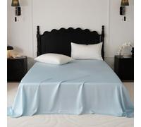 JIANINGHOME Drap Plat 180x245cm Bleu Drap Plat 2 Personnes