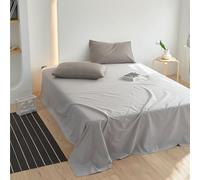 JIANINGHOME Drap Plat pour 1 Personnes 200x230cm Drap Plat Super King Size Coton, Respirant et résistant à la décoloration, Infroissable, qualité hôtelière