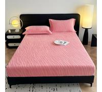 JIANINGHOME Draps-Housses Chauds 150x200 Rose pâle Lit King Size
