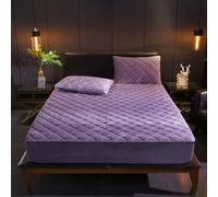 JIANINGHOME Hiver Thermo Fleece Drap-Housse 180x200 Hiver Chaud Flanelle Bande élastique,Drap Housse Super Doux Confortable King Size