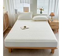 JIANINGHOME Protège Matelas Imperméable 90x200 Blanc Drap-Housse matelassé La Microfibre Douce s'adapte Parfaitement