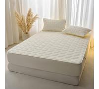 JIANINGHOME Protège Matelas Imperméable 90x200 Drap-Housse matelassé La Microfibre Douce s'adapte Parfaitement