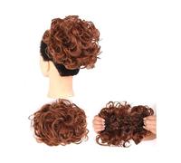 jianjunchaling Chignon bouclé avec Clips for Extension de Queue de Cheval, Perruque synthétique Hair Ponytail for Women Girls(Light Golden Brown)