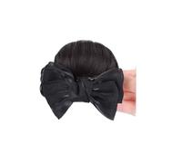 jianjunchaling Extensions de Cheveux synthétiques à Pinces for Chignon, Queue de Cheval, postiche for Femme Hair Ponytail for Women Girls(Brown Black)