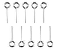 JianLing Lot de 10 clés hexagonales standard de 5/32" avec boucle complète, clé Allen en métal argenté