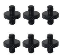 JianLing Lot de 6 balles de golf en mousse EVA 42 mm de diamètre pour trépied Adaptateur de vis adaptables aux monopodes DSLR Noir