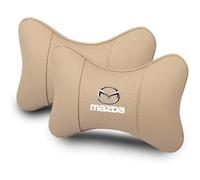 JIANQIAOFEI Coussin Appui-tête Voiture pour Mazda MX5 MX-5, Appuie Tete Oreiller Coussins de Nuque Appui Tete Confortable Oreillers Support Cervical,A/Beige
