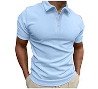 JIANROU Poloshirt Casual Top Shirt Homme Polos Regular Fit T Shirt Basic Homme T Shirt Fun Homme Été Respirant T Shirt Col Serré Homme Tee Shirt Homme Polo