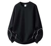 JIANROU Sweat Homme sans Capuche Manche Longue Sportswear Sweatshirts Grande Taille Automne Hiver Respirant Sweat À Personnaliser Basique Classique Confort Pullover