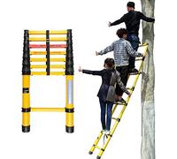 JIANSOZ Échelle télescopique en Aluminium 5 m/4 m/3 m/2 m/1 m - Extensible et légère, capacité de 330 LB pour Les greniers et Les Situations d'urgence - Idéale pour Les Construct