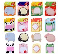 JIANTA 16PCS Notes Autocollantes Animaux, 320 Feuilles Mini Notes Adhésives Colorées, Mignonnes Blocs Mémo Autocollant Sticky Notes pour Maison, Bureau, Cadeaux pour Enfants