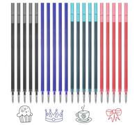 JIANTA 20 Mines Recharge Effaçables Compatibles avec Legami, Hauteur 13 cm, Recharges pour Stylos gel Effaçables Pointe 0,7 mm Multicolores