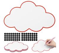 JIANTA 60 Fiche Bristol Cloud avec 60 Velcro Auto Adhésifs, 230g/㎡ Fiche Bristol, Cartes de Modération, la Gestion des Conférences (23 X 14cm）
