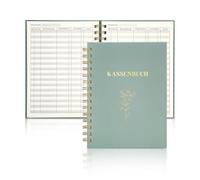 JIANTA cahier de compte A5 Livre de comptes à spirales, livre de compte personnel financier Suivi budgétaire Allemand pour facture Petite entreprise, 140 pages