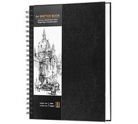 JIANTA Carnet de Croquis A4 Spirale, 200 g/㎡ Carnet de Dessin de à Couverture Rigide avec Papier Épais, Carnet de Croquis à Reliure Spirale pour le Dessin et l'Esquisse, 40 feuilles / 80 pages