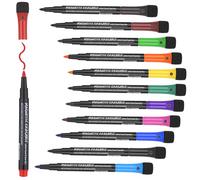 JIANTA Feutre Tableau Blanc Effacable, 12 Pcs Whiteboard Marker Marqueurs Magnétiques Stylo Tableau Blanc Effacable pour Planificateurs, Verre, École, Bureau, Maison