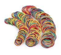 JIANTA Lot de 600 bandes élastiques multicolores de tailles assorties 25/38/50 mm, robustes et extensibles pour la maison, le bureau, l'école