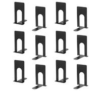 JIANTA Serre Livre Metal, Noir Serre Livre, 6 Paires/12 Pcs Bloc Livre
