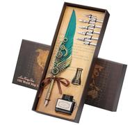 JIANTA Set de Calligraphie Vintage, Retro Stylo Plume Calligraphie avec 10 Plumes de Rechange pour Signatures, Dessin, Ecriture, Décoration et Cadeau