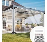 Jianyana Bâche de Protection Extérieur,PVC Bâches Épaisse Imperméable,2×2,5 m 420 g/m² Transparente,Indéchirable,Œillet métal Renforcés,Multi-Usage Jardin Piscine,20 Serre-câbles et Corde 10m