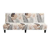 Jianyana Housse de clic clac, Universel 3 Places Extensible sans Accoudoir Couverture pour Banquette Clic Clac Pliant sans Accoudoirs, Protection de Canapé Salon,Fleur de l'autre Rive