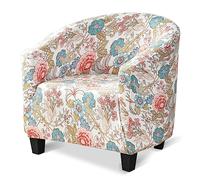 jianyana Housse de Fauteuil tonneau imprimée 1 pièce, Haute élasticité, Housse de Fauteuil Durable, Housse de Chaise Club pour salon, réception d'hôtel, comptoir de Bar, Salle à Manger, Bureau
