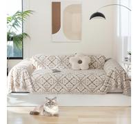 jianyana Housses de Canapé Douces et Durables en Chenille Réversible Housses Canapé Modernes Protege Universelle pour Meubles pour Canapé 1 2 3 4 Places Causeuse Canapés Futon d'angle en L