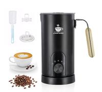 JIANYANA Mousseur à lait électrique 5 en 1,mousseur à lait automatique chaud froid chauffe-lait chocolat chaud,Grande capacité Inox à Nettoyage Facile,pour latte,cappuccinos,macchiato(noir)