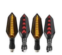 JIANYISR Clignotant Moto Pour Y&amaha Pour YZF R6 1999-2013 2014 2015 2016 Clignotants moto Feu arrière(2 pair yellow red)