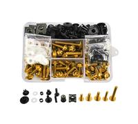 JIANYISR Jeu De Vis Et Écrous pour Suzu&ki pour Bandit 1200 1250S 250 600 650 M6 M5 Kit De Boulons De Carénage Fixations De Carrosserie Vis Écrou(Gold)