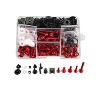 JIANYISR Jeu De Vis Et Écrous pour Suzu&ki pour Bandit 1200 1250S 250 600 650 M6 M5 Kit De Boulons De Carénage Fixations De Carrosserie Vis Écrou(Red)
