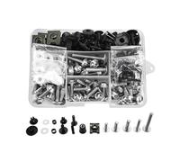 JIANYISR Jeu De Vis Et Écrous pour Suzu&ki pour SV1000S pour SV650 pour SV650S pour SV650X Un Ensemble De Boulons De Carénage M6 M5 Kit De Fixations De Carrosserie Vis Écrou(Silver)