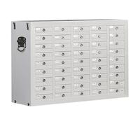 JIAOCKJIAO Casier de Rangement Métallique pour Téléphones Portables, Armoire pour Téléphones Mobiles avec Serrure, Casier À Tiroirs pour Téléphones Portables(16Grids)