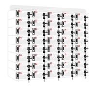 JIAOCKJIAO Casier de Rangement Mural pour Téléphones Portables, Casier de Rangement pour Téléphone avec Serrures et Clés, Boîte pour Téléphone en Acrylique Transparent(60Grids)