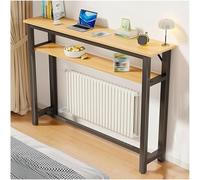 JIAOCKJIAO Étagère pour Cache-radiateur, Étagère de Rangement À Placer Au-dessus Des Radiateurs pour La Maison, Console D'entrée À 1, 2 Ou 3 Niveaux avec Cadre Métallique(Brown,47x8x39in/120x20x100cm)