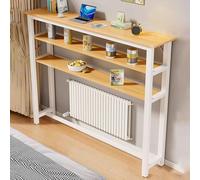 JIAOCKJIAO Étagère pour Cache-radiateur, Étagère de Rangement À Placer Au-Dessus des Radiateurs pour La Maison, Console D'entrée À 1, 2 Ou 3 Niveaux avec Cadre Métallique(Wit,39x8x49in/100x20x125cm)