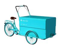 JIAOCKJIAO Stand de Marché Mobile Extérieur Sur Roues, Chariot de Vente de Produits Alimentaires avec Parasol et Grande Plateforme Pliable, pour Événements, Rues(Blauw)