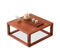 JIAOCKJIAO Table Basse Japonaise en Bois Tatami, Table de Salon Carrée pour Baie Vitrée avec Cadre Intégré, Tables Basse pour S'asseoir par Terre dans Le Salon(Brown,24x16x10in/60x40x25cm)