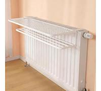JIAOCKJIAO Tablette Radiateur Métallique Longue À Placer Au-Dessus, Etagere Radiateur Mural avec Bras Réglables, Porte-Serviettes pour Radiateur, pour Salon, Cuisine(Wit,21.6in/55cm)