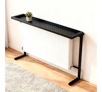 JIAOCKJIAO Tablette Radiateur Métalliques pour La Maison, Console Longue À Placer Au-Dessus du Radiateur, Table D'appoint Étroite avec Rangement Supérieur(Nero,39x8x39in/100x20x100cm)